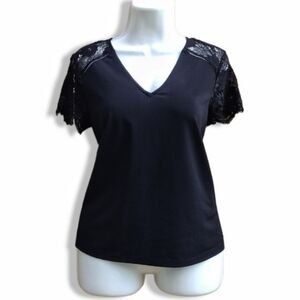 H&M - Lace Shoulders Blouse